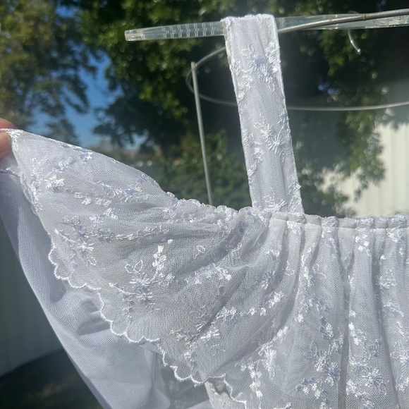 Country White Lace Off Shoulder Maxi Dress - Picture 3 of 13